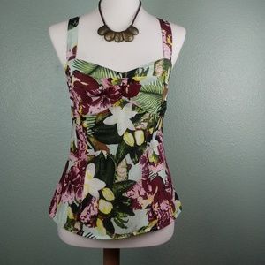 CAbi silk blend strappy cruisewear top sz 6